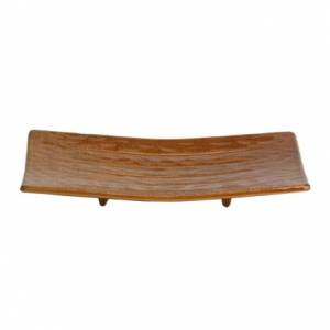 Тарелка прямоугольная 240х145мм на ножках Киото Беж 23852B/PT666 32233 /4/