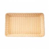 Корзина для хлеба прямоуг. 40*60 см. h=12 см. бежевая полиротанг MGprof 75320 Корзина для хлеба прямоуг. 40*60 см. h=12 см. бежевая полиротанг MGprof 75320