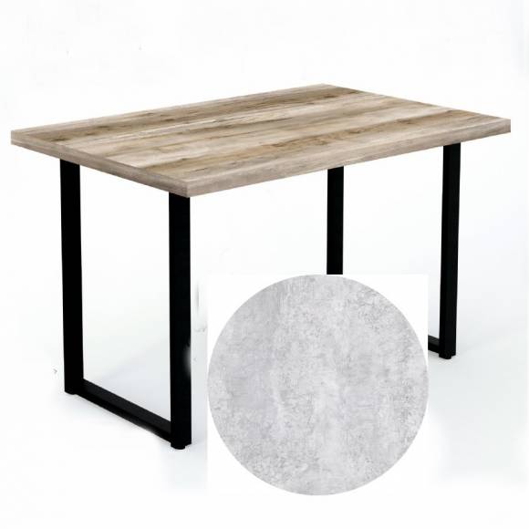 Стол прямой 1200х800х750 П-образный Бетон Светлый