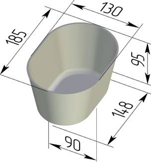Форма для хлеба Спика 10-1 овал (185 х 130 х 95 мм) Форма для хлеба Спика 10-1 овал (185 х 130 х 95 мм)
