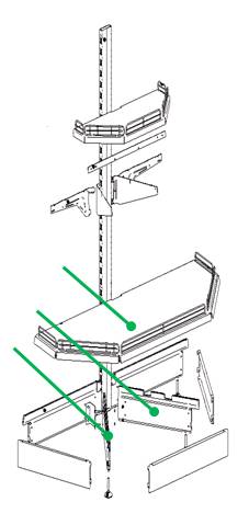 Комплект полки торцевой нижней 300 Н МХМ Купец 694535.084-02
