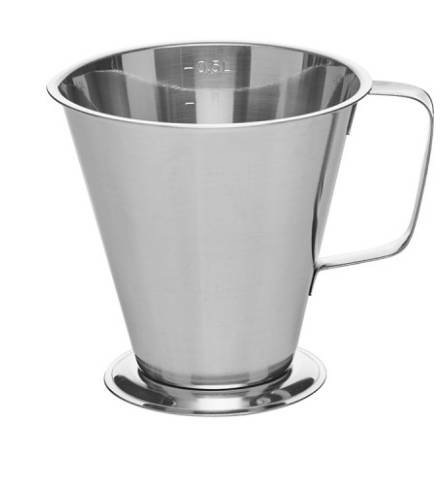 Кувшин мерный; сталь нерж.; 0, 5л; D=14, H=11, 5см; серебрист. 512203-03 Кувшин мерный; сталь нерж.; 0, 5л; D=14, H=11, 5см; серебрист. 512203-03