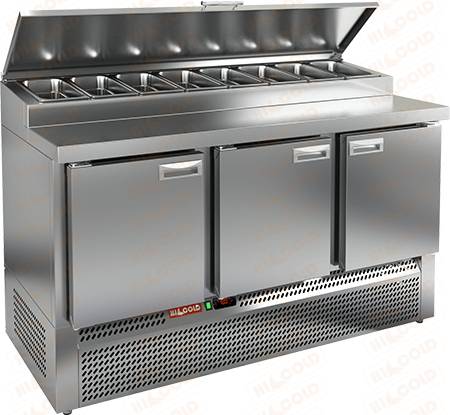 Стол холодильный для пиццы Hicold PZE1-111/GN (1/3) агрегат внизу Стол холодильный для пиццы Hicold PZE1-111/GN (1/3) агрегат внизу