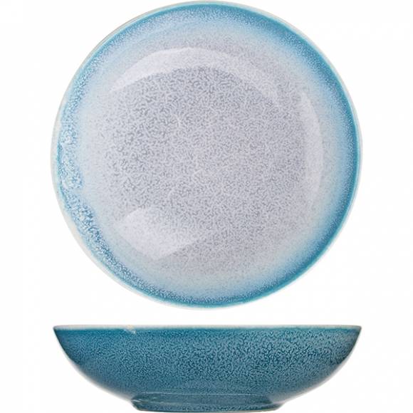 Салатник «Нептун» 0,5л 200мм бирюз., белый 03032511 A22223W655 /1/36/