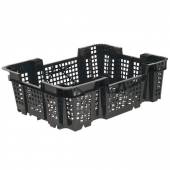 Ящик перфорированный грибной 400х300х126мм черный