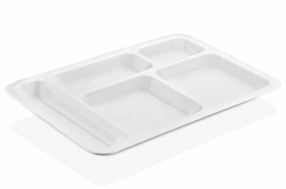 Поднос 400*280 мм. с 5 отделениями, 300 гр., поликарбонат GP 79988