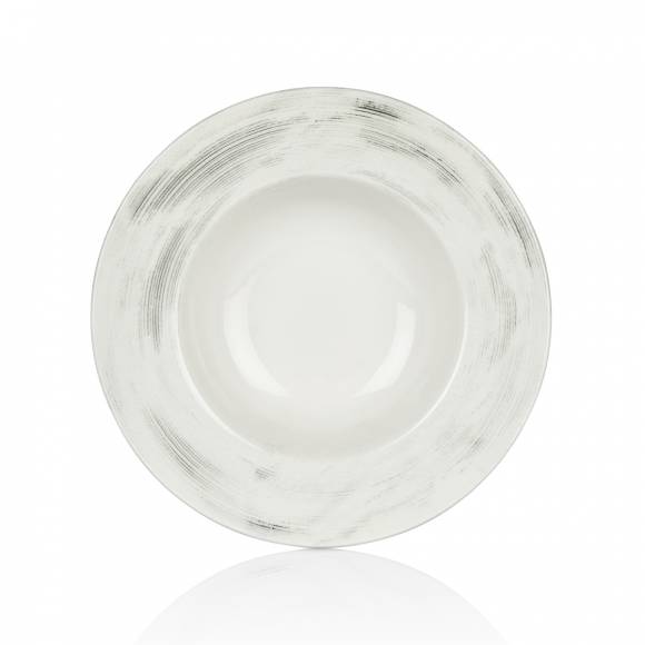 Тарелка для пасты гастро 400мл 250мм фарфор Falme Grey By Bone TN-FG-GT-25-CK /6/ Тарелка для пасты гастро 400мл 250мм фарфор Falme Grey By Bone TN-FG-GT-25-CK /6/