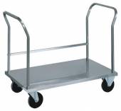 Тележка-платформа для прачечной ТП28.5 ОЛДАК нерж. г/п 200кг 2 ручки, ограничитель