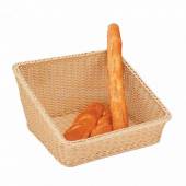 Корзина для хлеба квадрат. 43*43 см. h=14/24 см. с приподнятым краем бежевая полиротанг MGprof 75312 Корзина для хлеба квадрат. 43*43 см. h=14/24 см. с приподнятым краем бежевая полиротанг MGprof 75312