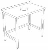 СПО стол производственный для сбора отходов с бортом 500*800*850