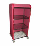 Тележка-стеллаж для белья ТБ12 ОЛДАК 3 сетчатые полки, синтетический чехол