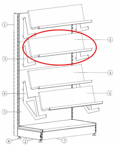 Полка книжная 1000 МХМ Купец  745533.002-01