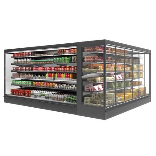 Пристенный охлаждаемый стеллаж Polair MONTE MH 1875 без боковин