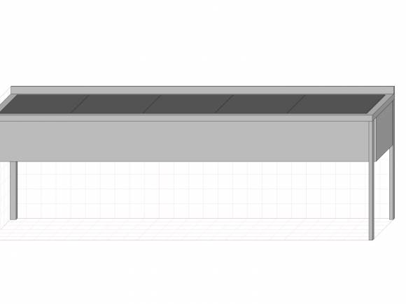 ВМ5 Ванна моечная сварная 5-и секционная 1900*400*850 гл.400 с бортом
