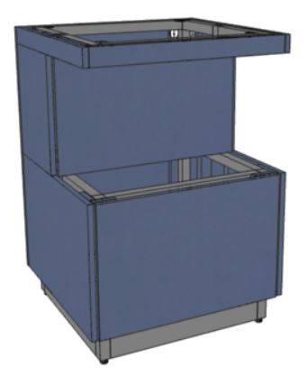 МОНТ 600х700х860 серия RD1 Каркас с обшивкой ЛДСП, полка для тарелок