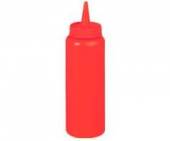 Бутылка для соуса пластиковая 700мл красная MG 1741 32102 /24/