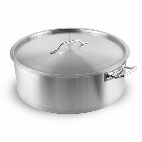 Котел нерж. 35л MGSteel низкий, тройное дно с крышк. (индукция) 73081 Котел нерж. 35л MGSteel низкий, тройное дно с крышк. (индукция) 73081