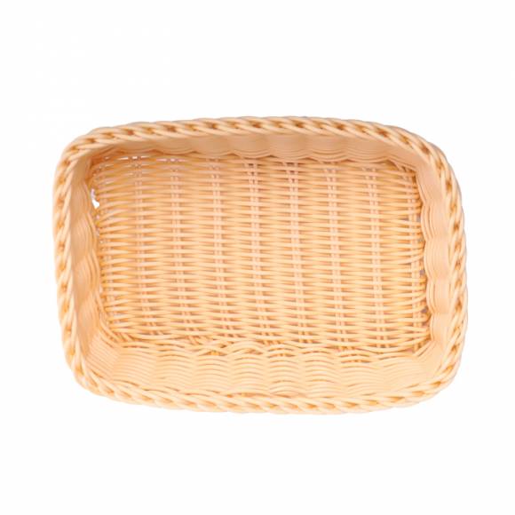Корзина для хлеба прямоуг. 23*15*6,5 см. бежевая полиротанг MGprof 69553