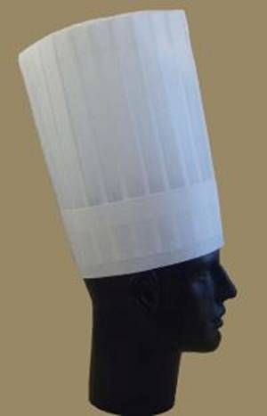 Колпак поварской одноразовый h=300мм АВ-039 прямой из нетканого материала /100/ Колпак поварской одноразовый h=300мм АВ-039 прямой из нетканого материала /100/