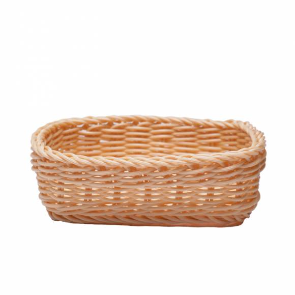Корзина для хлеба прямоуг. 18*12*6 см. бежевая полиротанг MGprof 69552