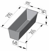 Форма для хлеба Спика 5 Л Тостерная (290х95х95мм) 5 секций Форма для хлеба Спика 5 Л Тостерная (290х95х95мм) 5 секций