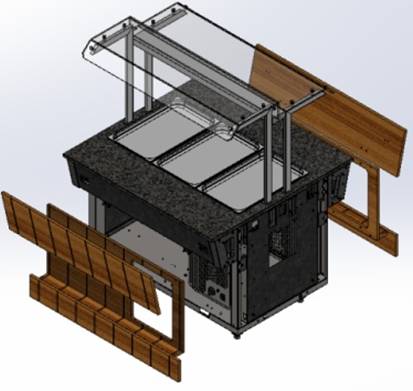 Комплект фасадов лицевой Refettorio (шведский стол островной) 500-S/S2