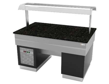 Прилавок с охлажд. камен. поверхностью Stone Island Gastrolux ПО-1310/ПК/SI для 3хGN1/1 Прилавок с охлажд. камен. поверхностью Stone Island Gastrolux ПО-1310/ПК/SI для 3хGN1/1