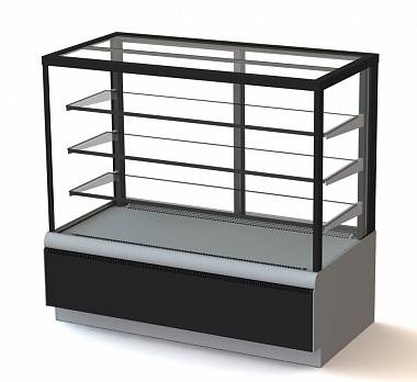 Витрина холодильная KC70 VM 0,6-1 LIGHT 9006-9005 (ВХСв-0,6д Carboma Cube ТЕХНО)