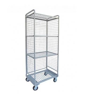 Тележка-стеллаж для белья ТБ12.8 ОЛДАК сетчатый, 3 полки, г/п 150кг