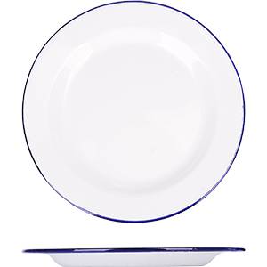 Тарелка мелкая D=260мм металл ProHotel белая эмаль 451/26 3012758