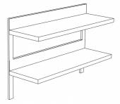 ПК2 полка производственная 2-х уровневая 1600*200 с бортом