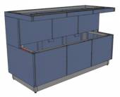 МОНТ 1600х700х860 серия RD1 Каркас с обшивкой ЛДСП, полка для тарелок