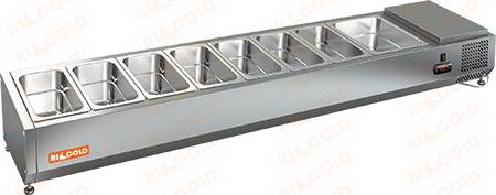 Витрина холод. настольная открытая Hicold VRTO 1485 для стола PZE3 вместимость 5х1/3+1/2