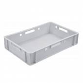 Контейнер 600х400х100мм морозостойкий пластик белый 65522