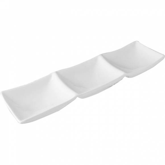 Менажница 3 отделения H=20 L=280 B=85мм «Кунстверк» A6295 /1/36/