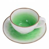 Чайная пара 240 мл, фарфор,зеленый цвет "The Sun" P.L. 170637 /1/