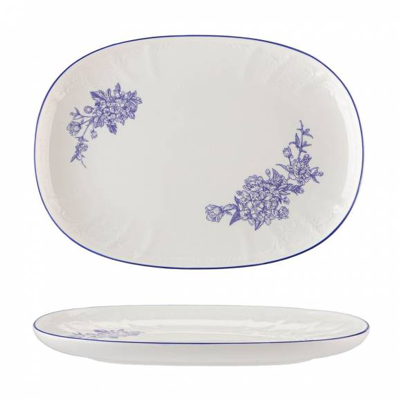 Блюдо овальное 25 см Sea Flower P.L. Proff Cuisine NY-YQA4767B-OP-M-10-ALCX6