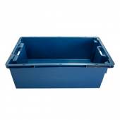 Ящик сплошной 600х400х200мм конусный синий 46007