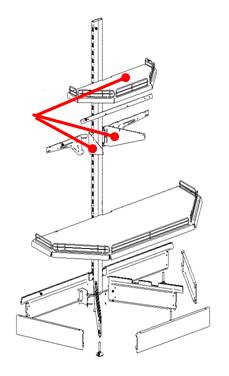 Комплект полки торцевой навесной 300 Н МХМ Купец 694535.083-02