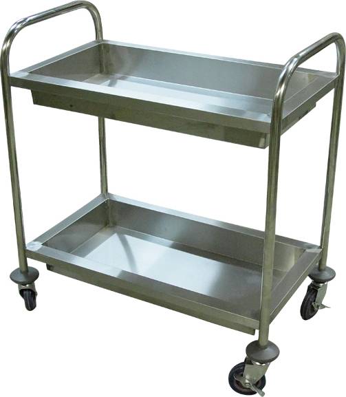 Тележка для сбора посуды 2-х ярусная 800х440х760мм Luxstahl BR-2M