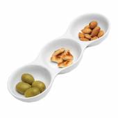 Менажница 3 отдел. «Пати» фарфор L=23/5см B=7см белый Tognana PYOAF99  03021061