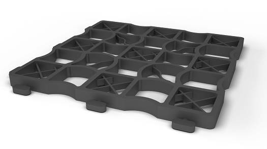 Экопарковка (газонная решетка) 333х333х30мм пластик черная