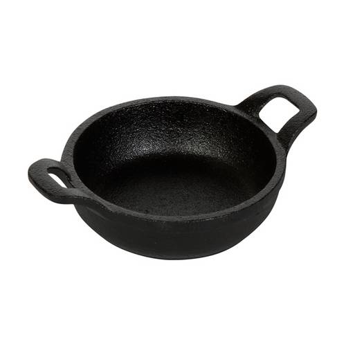 Сковорода 105х30мм чугун Luxstahl с двумя ручками порционная HE1053