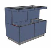 МОНТ 1000х800х860 серия RD1 Каркас с обшивкой ЛДСП, полка для тарелок