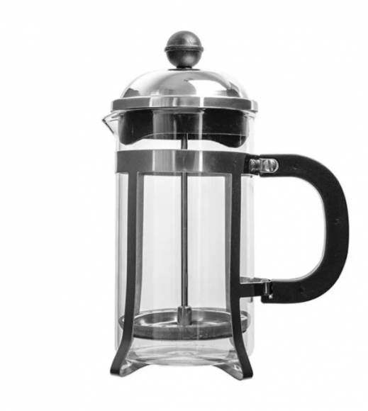 Френч-пресс стекло,металл 0,6л D=88,H=210мм металлич.,черный Френч-пресс стекло,металл 0,6л D=88,H=210мм металлич.,черный