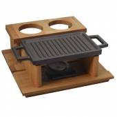 Сковорода-гриль 220х150мм чугун две ручки подставка с подогревом LAVA ECO LV HP 2215 T13 K44 Сковорода-гриль 220х150мм чугун две ручки подставка с подогревом LAVA ECO LV HP 2215 T13 K44