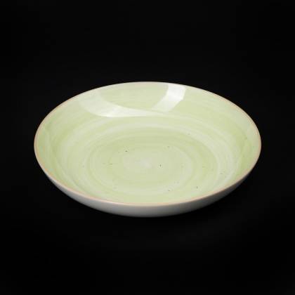 Тарелка глубокая без борта 700мл 255мм  Corone Nature зеленая /24/