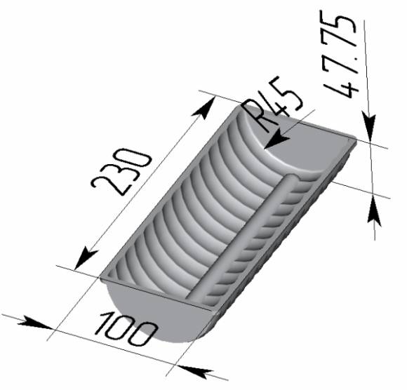 Форма для хлеба Спика 3 Л Волнистая (230х100х48мм) одиночная 3 секции Форма для хлеба Спика 3 Л Волнистая (230х100х48мм) одиночная 3 секции