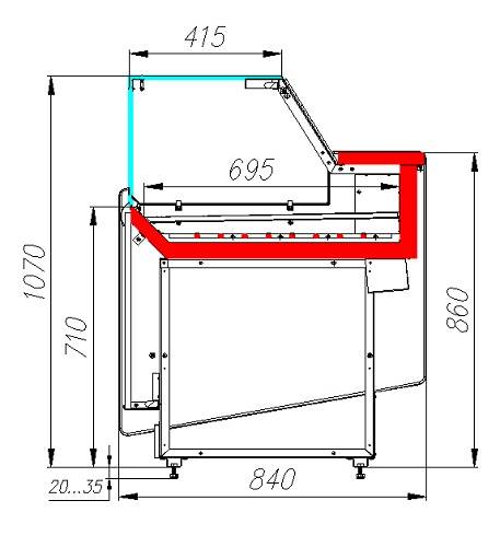 Витрина тепловая кондитерская Полюс VISION KC82 SH 1,0-1 (без боковин) Витрина тепловая кондитерская Полюс VISION KC82 SH 1,0-1 (без боковин)