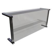 Настольная полка 1-уровневая Gastrolux ПН-083/Г стеклянная, Г-образная Настольная полка 1-уровневая Gastrolux ПН-083/Г стеклянная, Г-образная